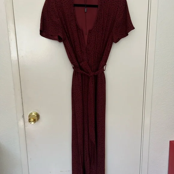 Rails Maroon Polka dot Jumpsuit S - Picture 3 of 5